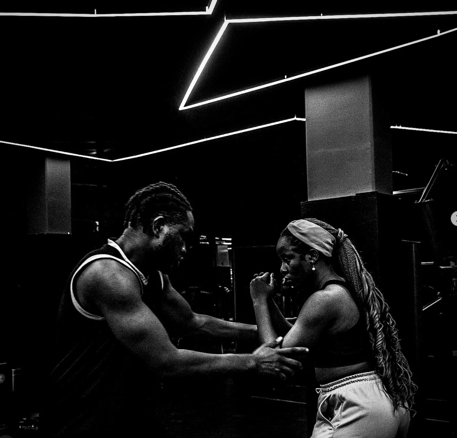 A coach training a member